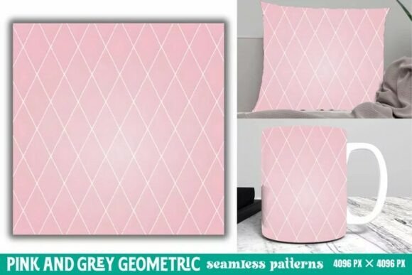 Download Pink and Grey Geometric Digital Paper - Digital paper Collection