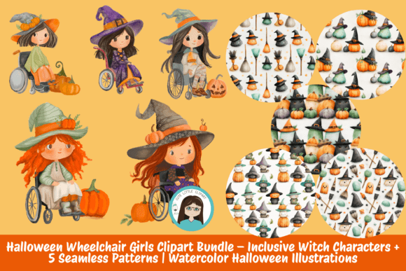Download Inclusive Witch Characters + 5 Seamless - Sea Collection