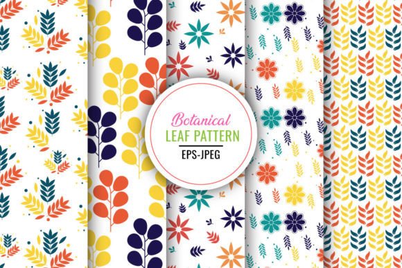 Download Seamless Botanical Leaf Pattern - Sea Collection