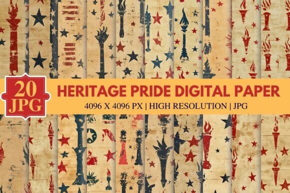 Download Heritage Pride Digital Paper - Digital paper Collection