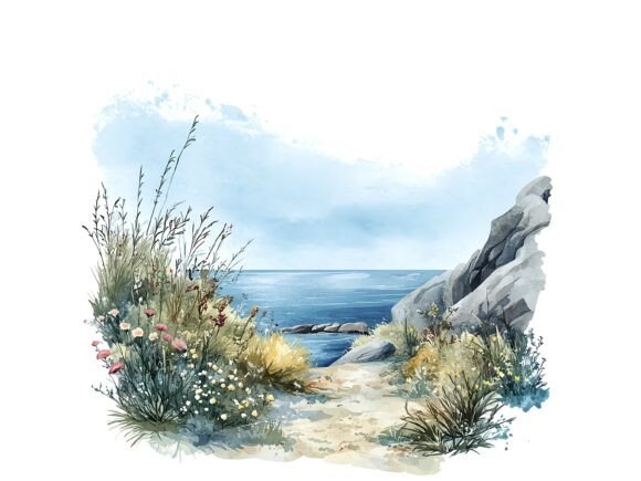 Download 10 Seaside Nature Landscape Clipart - Sea Collection