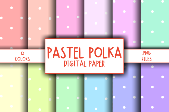 Download Pastel Polka Pattern Digital Paper - Digital paper Collection