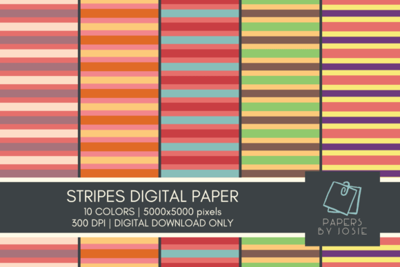 Download Colorful Stripes Digital Paper - Digital paper Collection