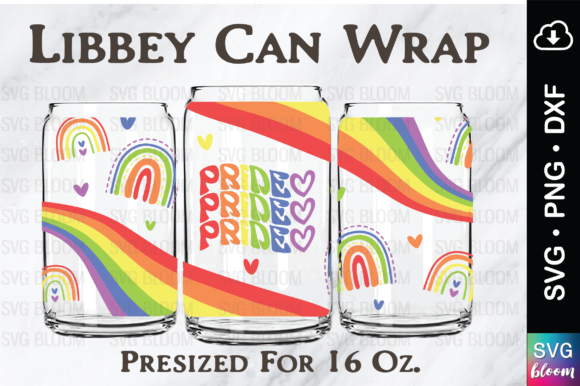 Download Seamless LGBTQ 16 Oz Libbey Gay Pride - Sea Collection