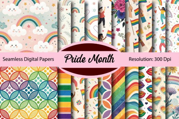 Download Pride Month Seamless Digital Paper - Digital paper Collection