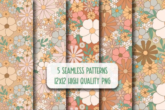 Download Boho Floral Seamless Repeating Patterns - Sea Collection