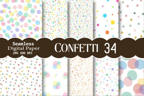 Download Confetti Digital Paper - Digital paper Collection
