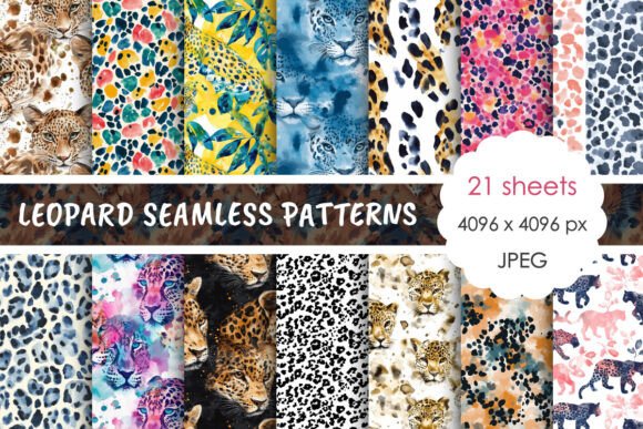 Download Leopard Seamless Patterns Bundle - Sea Collection