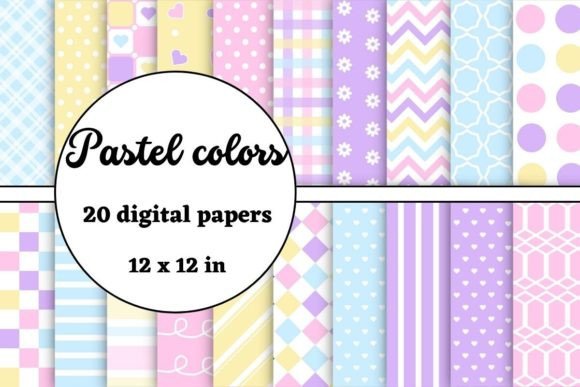 Download Pastel Colors Digital Papers - Digital paper Collection