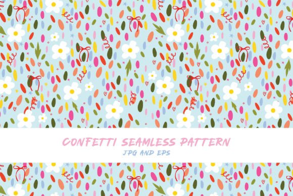 Download Seamless Confetti Flower Pattern - Sea Collection