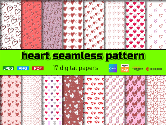 Download Hearts Seamless Pattern Valentines Day - Sea Collection