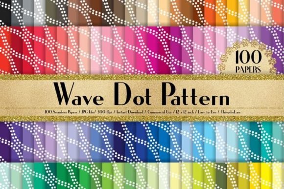 Download Seamless Wave Dot Pattern Papers - Sea Collection