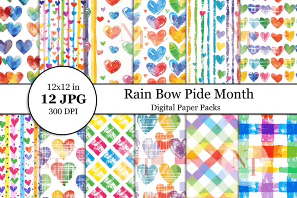 Download Rainbow Pride Month Digital Paper - Digital paper Collection
