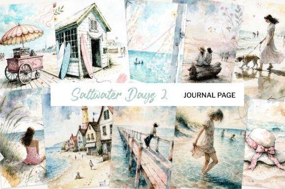 Download Coastal Summer Seaside Journal Pages - Sea Collection