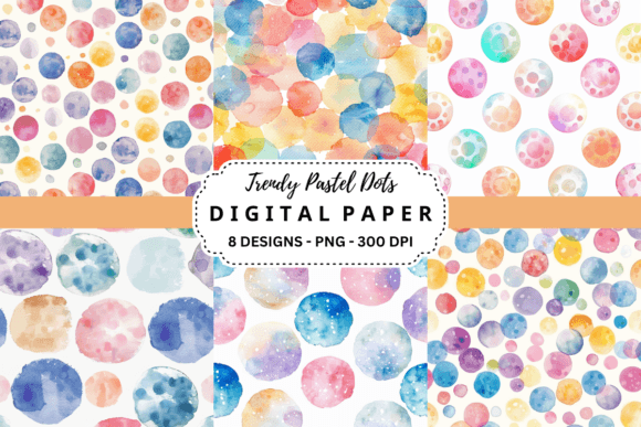 Download Trendy Pastel Dots Digital Paper - Digital paper Collection