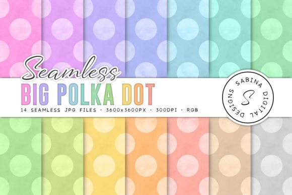 Download Big Polka Dot Seamless Patterns - Sea Collection