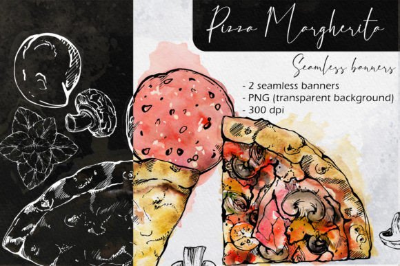 Download Pizza Margherita: Seamless Banners - Sea Collection