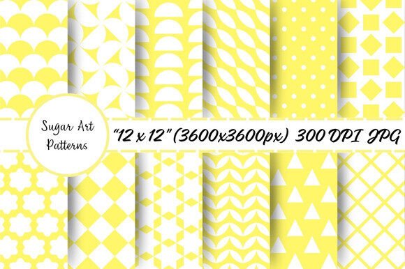 Download Pastel Geometric Yellow Digital Paper - Digital paper Collection