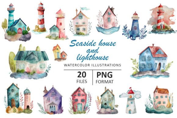 Download Seaside Houses and Lighthouses - Sea Collection