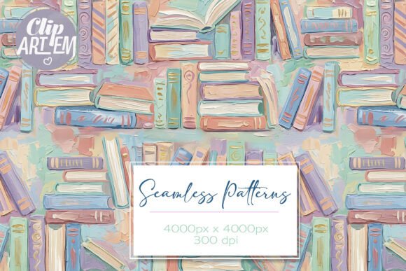 Download Bookworm Seamless Pattern Pastel Colors - Sea Collection