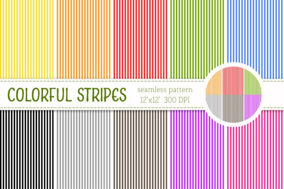Download Colorful Stripes Pack | Seamless Pattern - Sea Collection