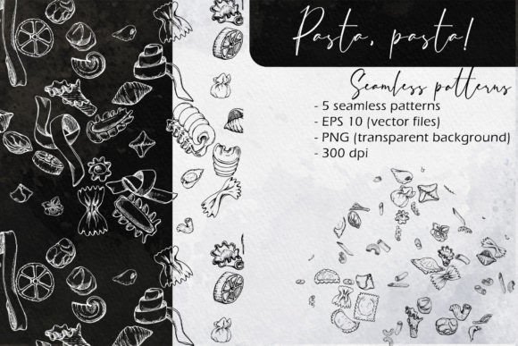 Download Pasta - Pasta: Seamless Patterns - Sea Collection