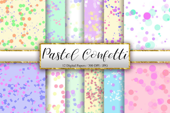 Download Pastel Confetti Background Digital Paper - Digital paper Collection
