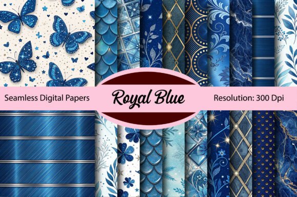 Download Royal Blue Seamless Digital Paper - Digital paper Collection