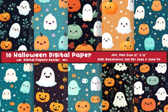 Download Halloween Pattern Digital Paper Pack - Digital paper Collection