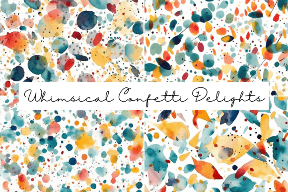 Download Whimsical Confetti Seamless Patterns - Sea Collection