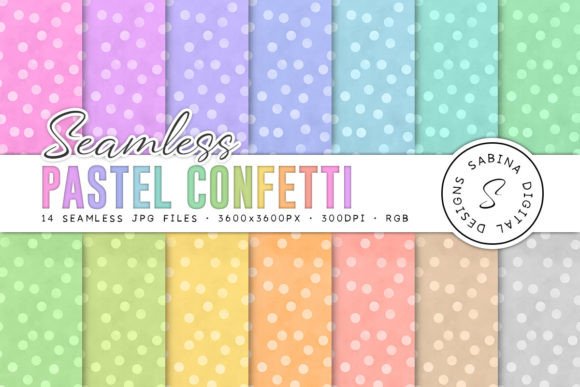 Download Pastel Confetti Seamless Digital Paper - Digital paper Collection
