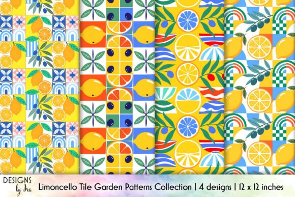 Download Limoncello Tile Seamless Patterns Pack - Sea Collection