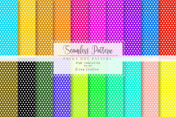 Download Colorful Seamless Polka Dot Pattern Pack - Sea Collection