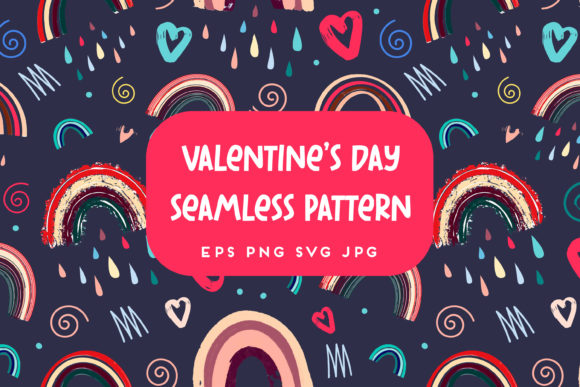 Download Rainbow Seamless Pattern. Valentines Day - Sea Collection