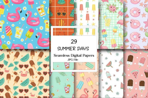 Download SUMMER DAYS Seamless Papers - Sea Collection