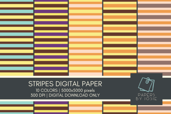 Download Colorful Stripes Digital Paper - Digital paper Collection