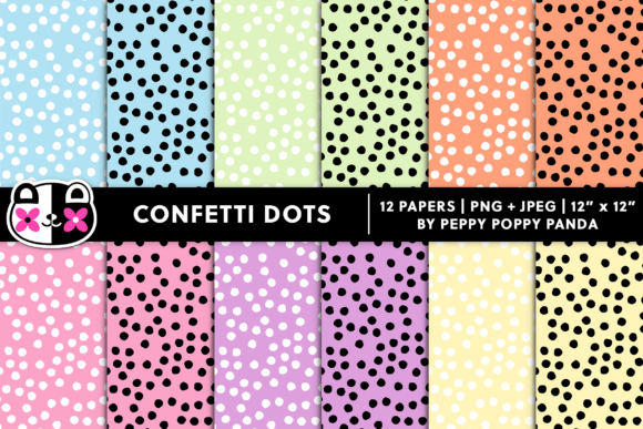 Download Pastel Confetti Polka Dots Digital Paper - Digital paper Collection