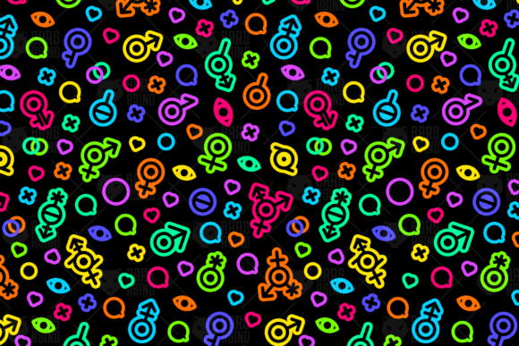 Download Neon Gender Seamless Pattern - Sea Collection