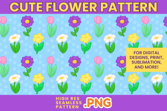 Download Cute Flower Pattern Seamless Flowers - Sea Collection