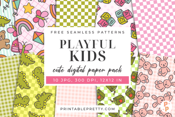 Download Free Kids Digital Paper Pack - Digital paper Collection