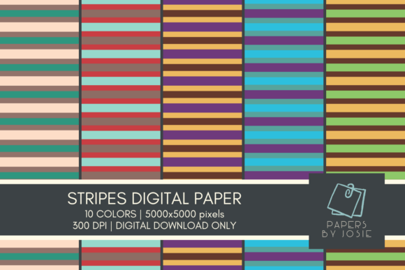 Download Colorful Stripes Digital Paper - Digital paper Collection