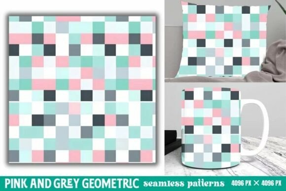 Download Pink and Grey Geometric Digital Paper - Digital paper Collection