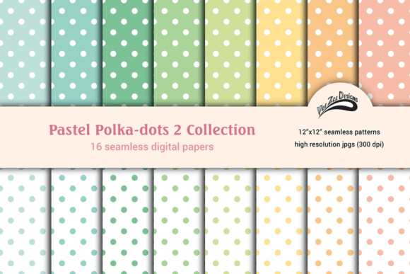 Download Pastel Polka Dots Digital Paper Bundle - Digital paper Collection