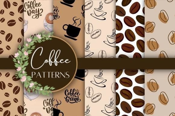 Download Coffee Patterns Wallpaper Digital Paper - Digital paper Collection