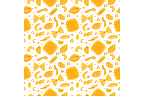 Download Seamless Italian Pasta Pattern. Traditio - Sea Collection
