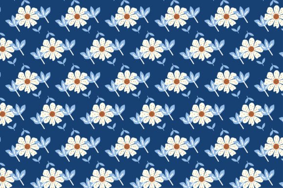 Download Seamless Flowers Pattern - Sea Collection