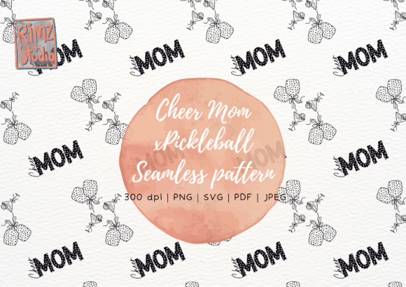 Download Cheer Mom X Pickleball Seamless Pattern - Sea Collection