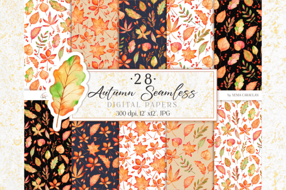 Download Fall Seamles Backgrounds - Sea Collection