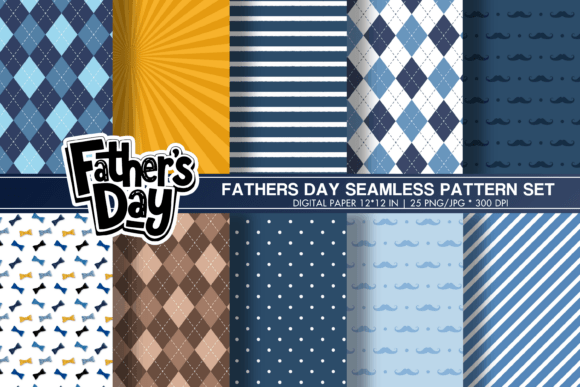 Download Fathers Day Pattern, Dad Digital Papers - Digital paper Collection