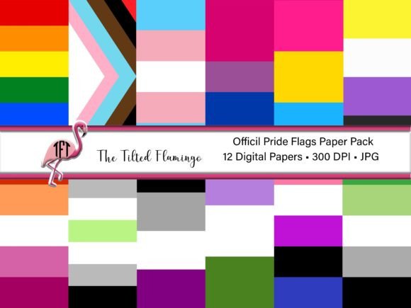 Download Official Pride Color Flags Digital Paper - Digital paper Collection